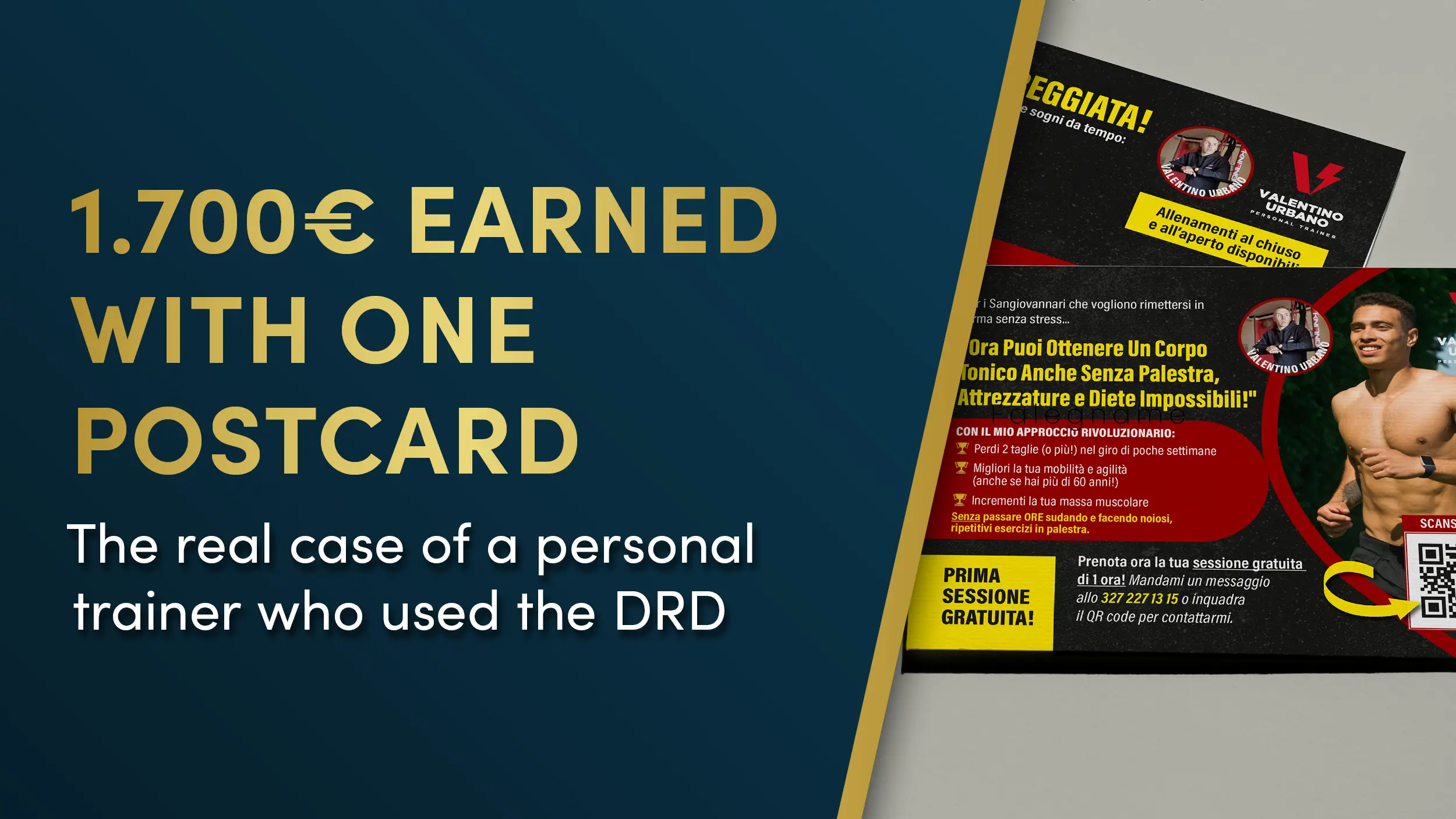 How a Direct Response Design postcard made €1,700 for a local personal trainer